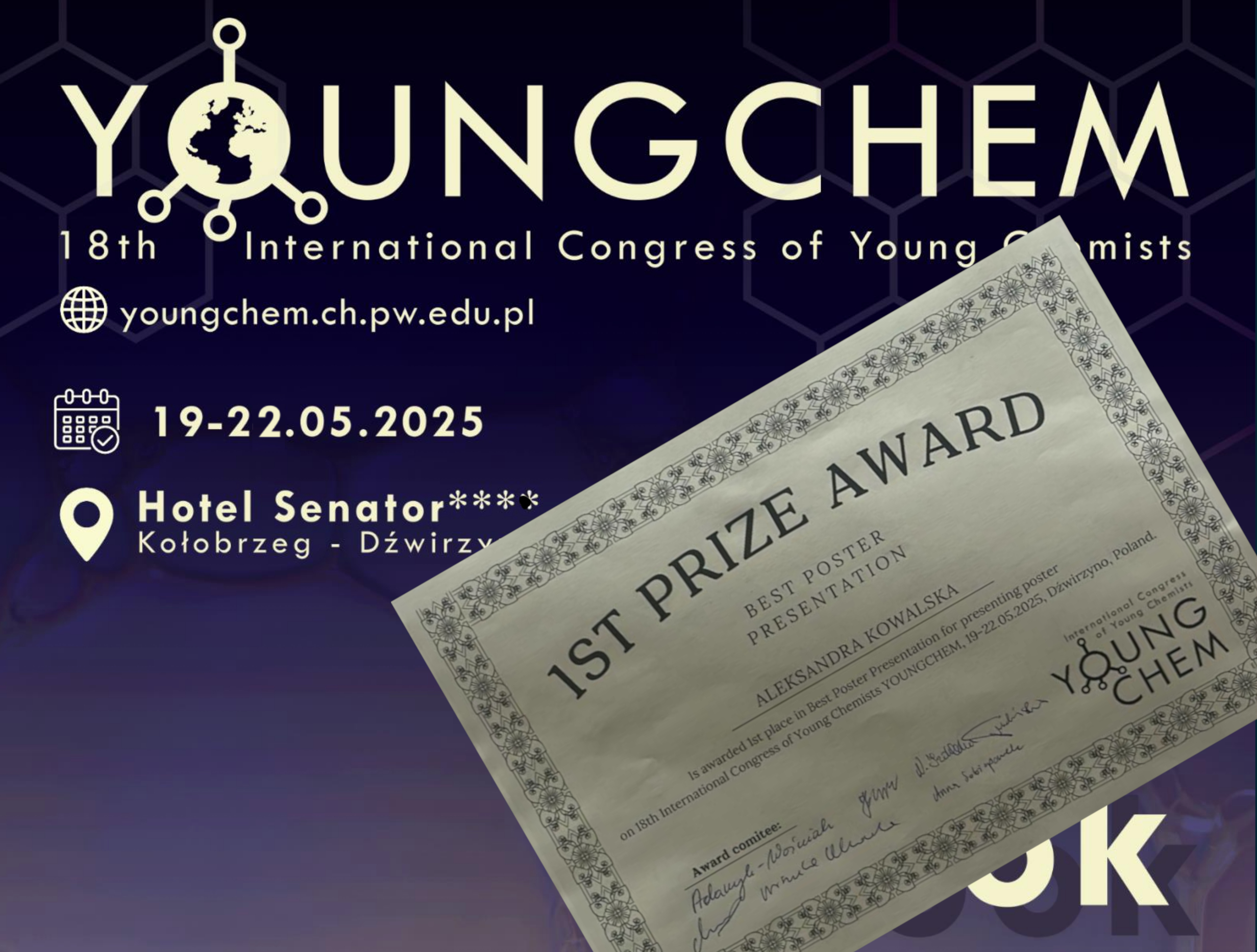 Conference Poster award for Aleksandra Kowalska