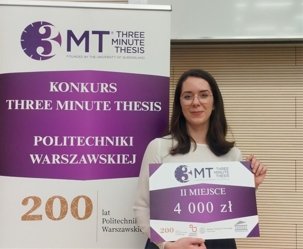 Three Minute Thesis Competition Award for Aleksandra Godlewska!