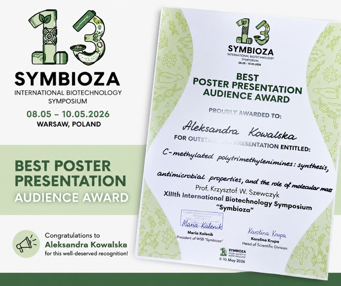 Symbioza 2026 Poster Award for Aleksandra Kowalska